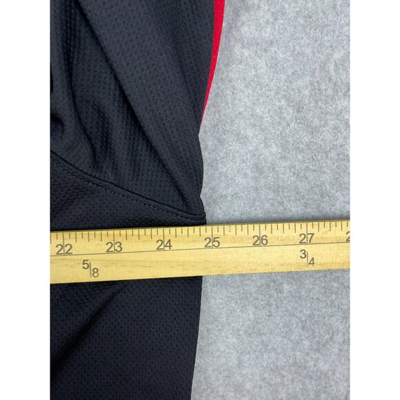 Under Armour Full Zip Sweatshirt Men's 2XL Black Jacket Red Spell Out‎ Workout - Picture 7 of 8